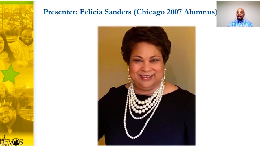 "Empowerment with pearls: DVULI Alumni Refresher featuring Felicia Sanders on urban youth work amid pandemic."