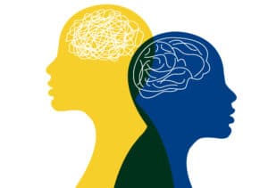 A man and woman's heads depict the importance of healthy habits for effective leaders. Opinion by Bwana Clements (Indianapolis 2013).