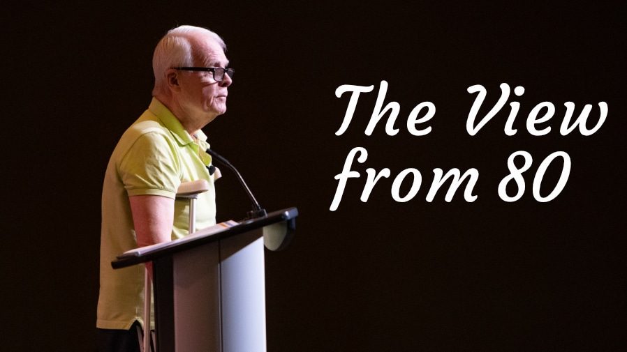 Pastor Gordon MacDonald reflects on "The View from 80" in DVULI's 2019 Reunion keynote speech.