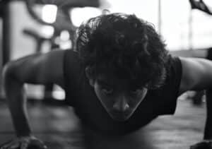 A man doing push ups in a gym embodies the perseverance needed for Do Not Grow Weary Youth Worker by Jordan Francis (Phoenix 2017).